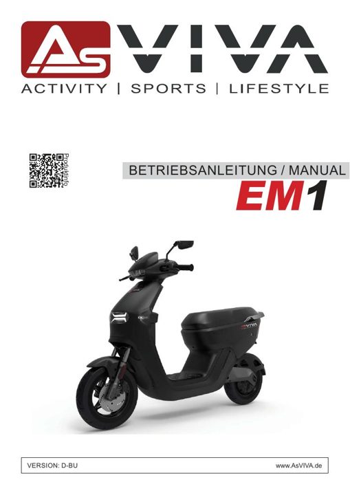 Scooter elettrico EM1 Bedienungsanleitung