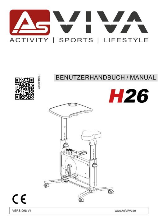 Desk-Bike & cyclette H26 Bedienungsanleitung
