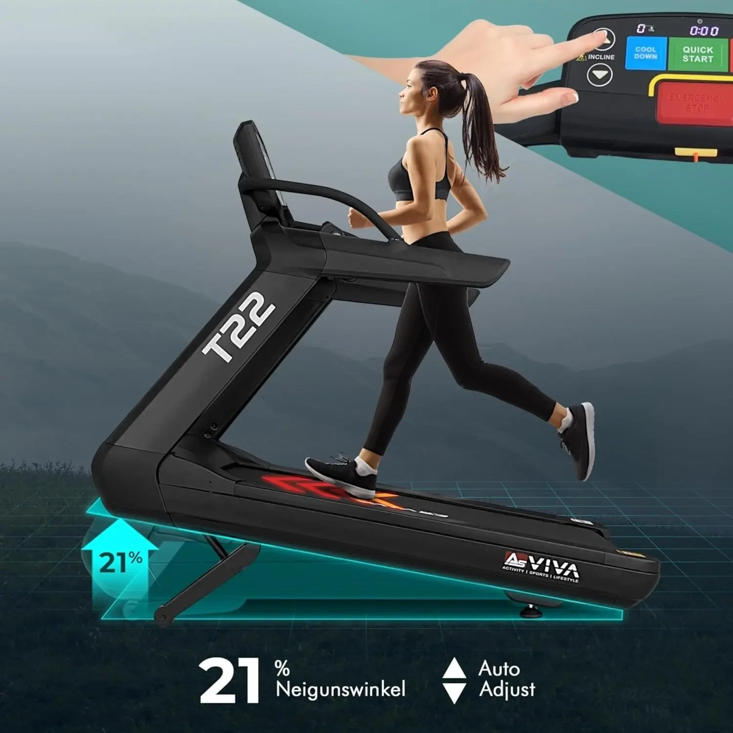 Fino al 21% di pendenza elettrica – Auto Adjust