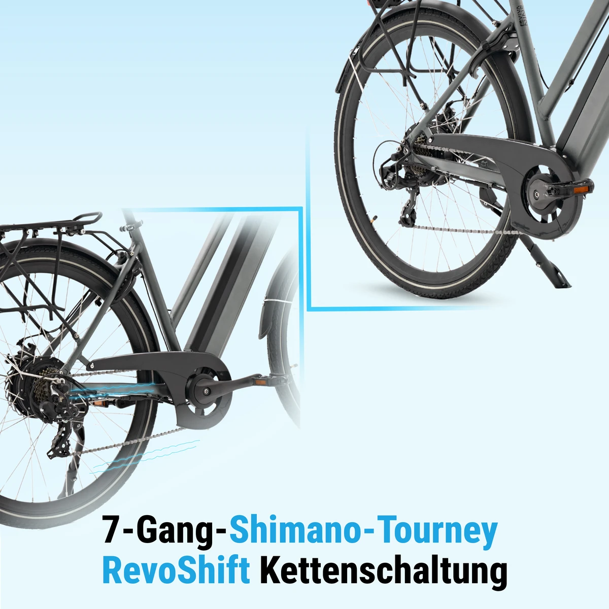Cambio a catena 7 velocità Shimano Tourney RevoShift