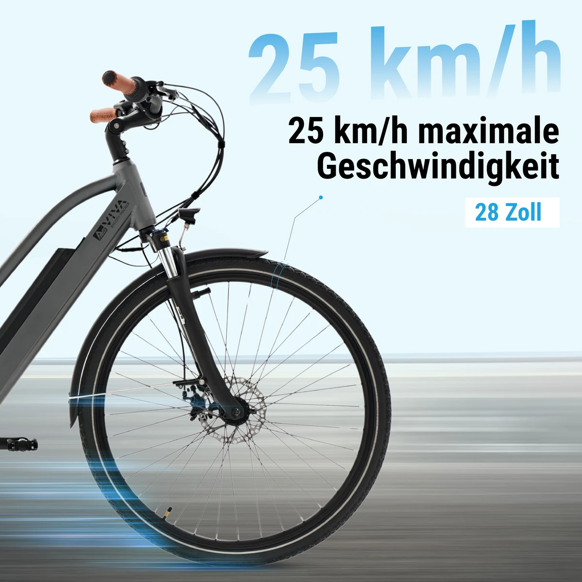 25 km/h su ruote da 28 pollici