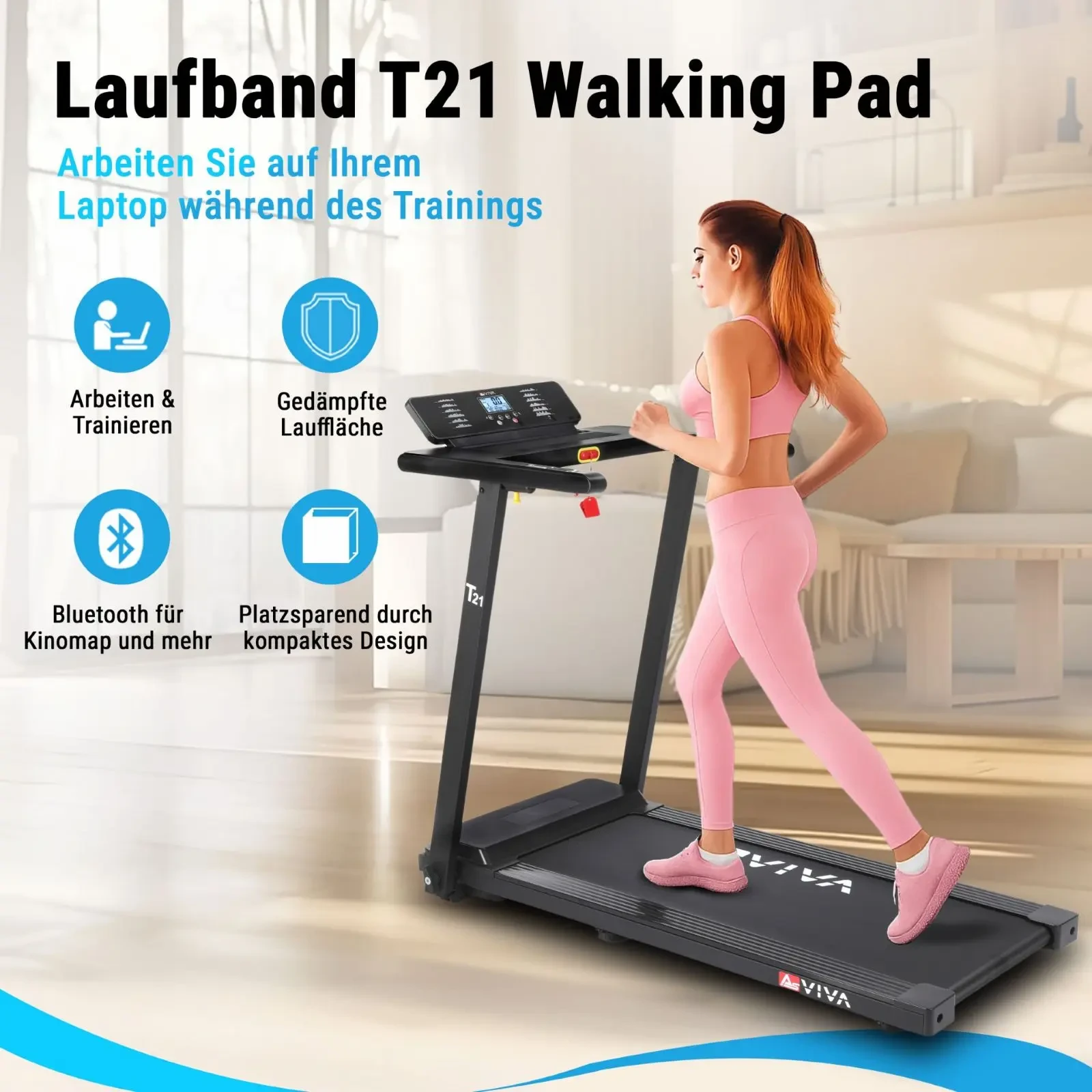 AsVIVA 2in1 Walk & Run Tapis roulant T21 – caratteristiche in sintesi
