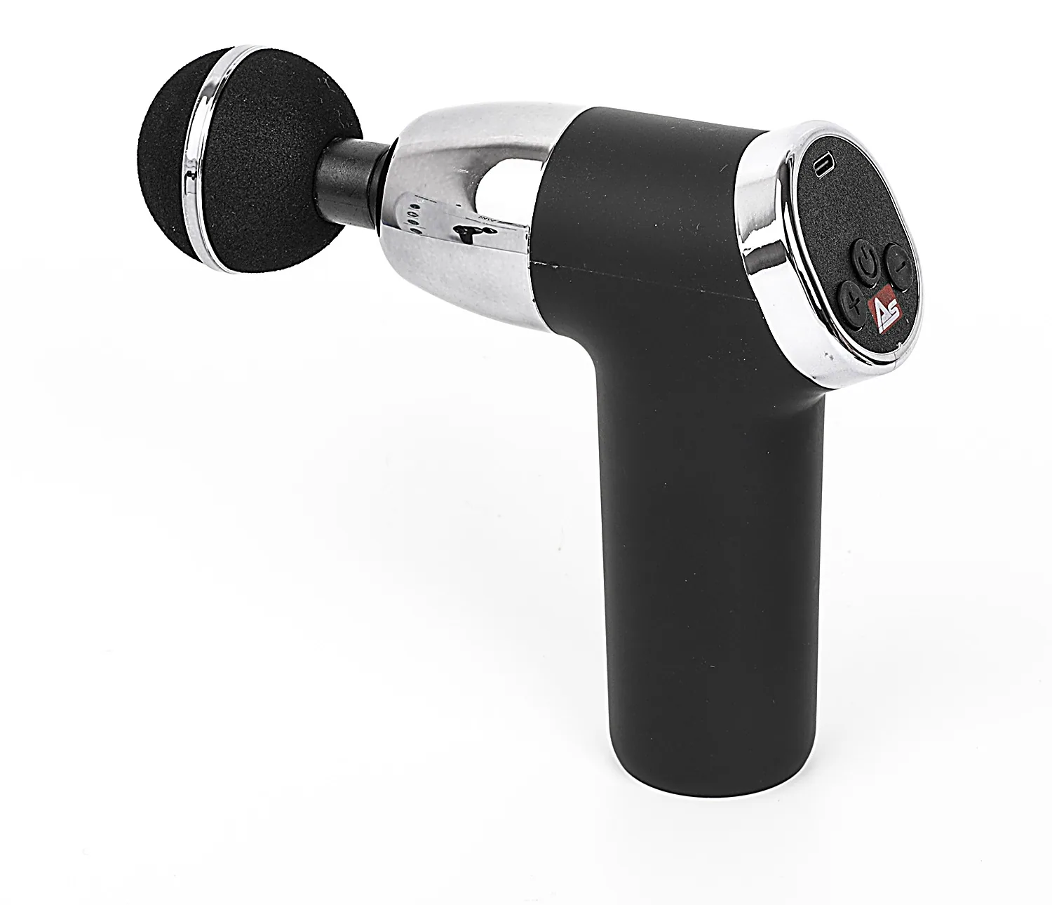 AsVIVA pistola per massaggio MGN2 in nero – dispositivo per massaggio con display e testina intercambiabile in sintesi