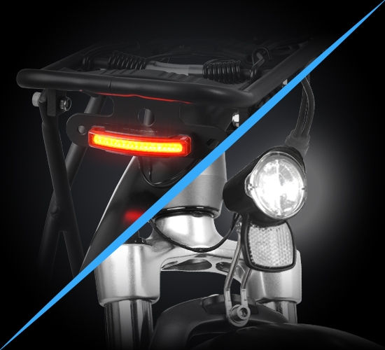 Luce LED anteriore e posteriore per una guida sicura