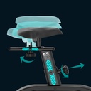 Sella regolabile in altezza dell'ergometro AsVIVA Ride H24 per una posizione di seduta ergonomica e un allenamento confortevole