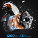 Scooter elettrico AsVIVA EM1 bianco - Trasmissione e batteria