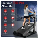 Vista dettagliata del tapis roulant AsVIVA T30 Pro Max Climb Marathon con focus sulla lavorazione di alta qualità