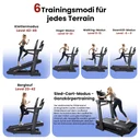 Sei diverse modalità di allenamento del tapis roulant AsVIVA T30 Pro Max Climb Marathon per un allenamento vario
