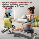 Vogatore AsVIVA RA20 con ricevitore di frequenza cardiaca Bluetooth integrato per il monitoraggio della frequenza cardiaca durante l'allenamento