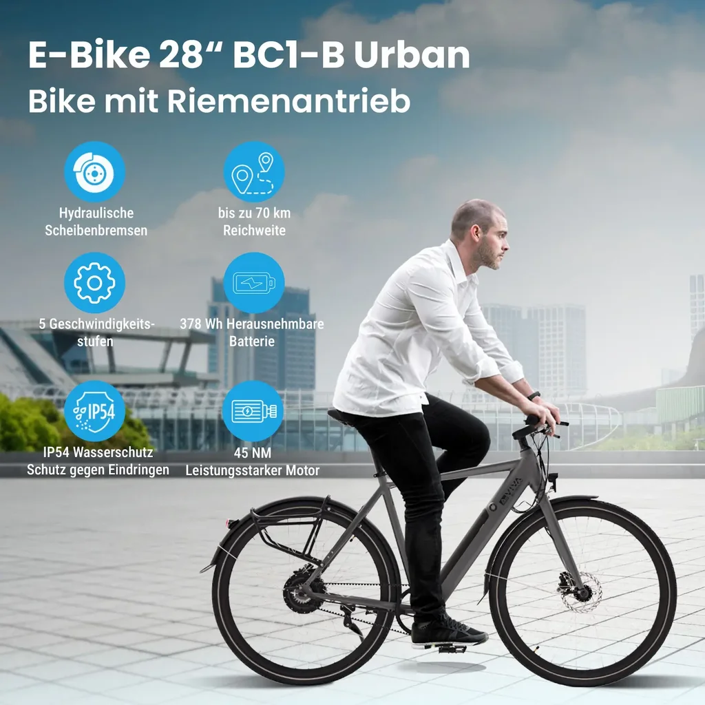 E-bike AsVIVA BC1B – 28" Urban Citybike