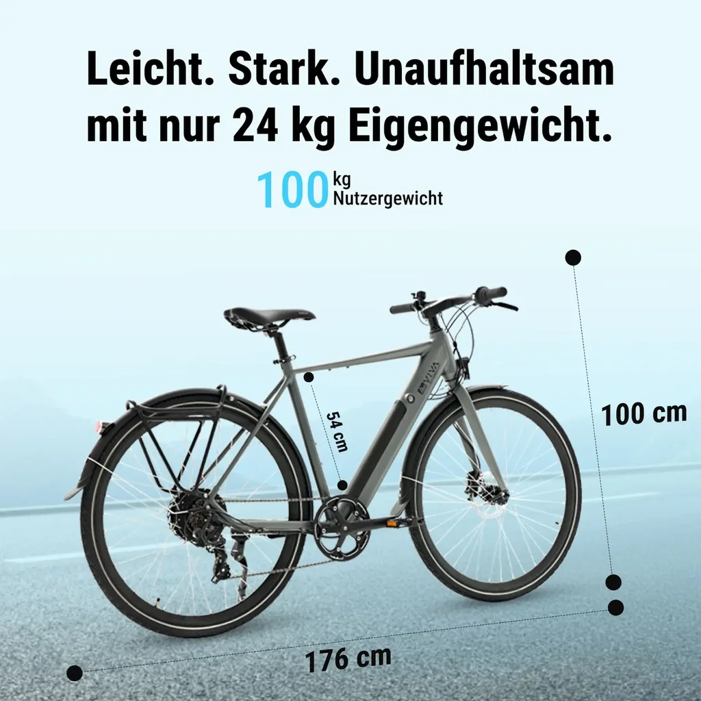 AsVIVA E-Bike BC1B – 28" Urban Citybike – Vista 10