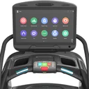 Sensori di frequenza cardiaca manuali sulle impugnature del tapis roulant AsVIVA T22 Studio Pro per la misurazione delle pulsazioni