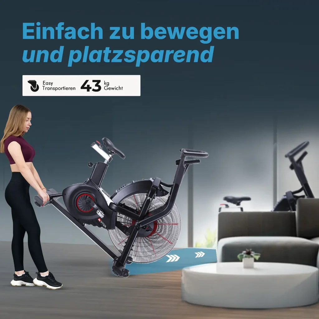 AsVIVA Air Bike cyclette semi-professionale F1 – resistenza ad aria e salvaspazio