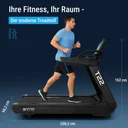 Panoramica delle misure e delle dimensioni del tapis roulant AsVIVA T22 Studio Pro
