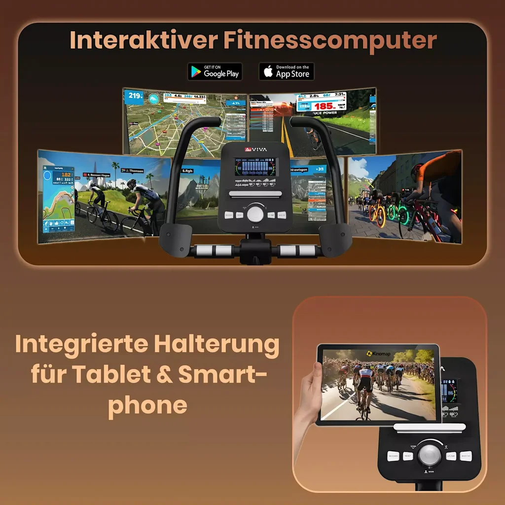 Computer fitness interattivo e supporto per tablet