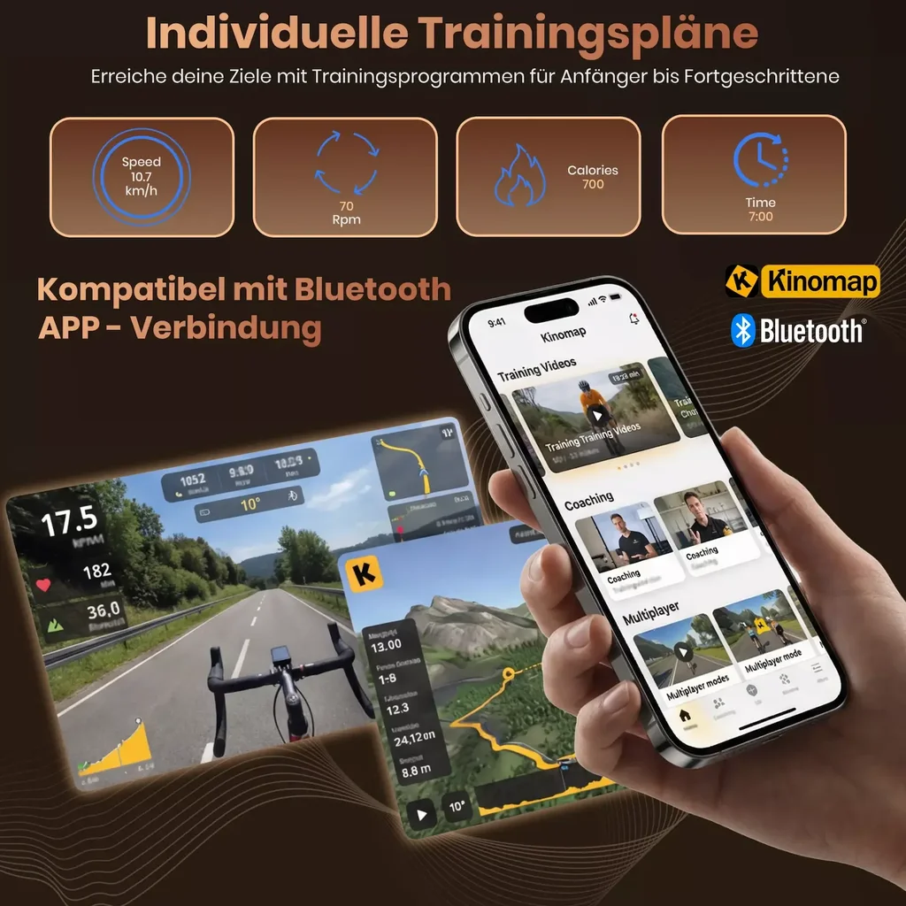 Ergometer Smart Fit H22 – Heimtrainer Grau Entertainment