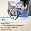Trasmissione a cinghia dell'ergometro AsVIVA H25 Studio Pro per una pedalata fluida e silenziosa
