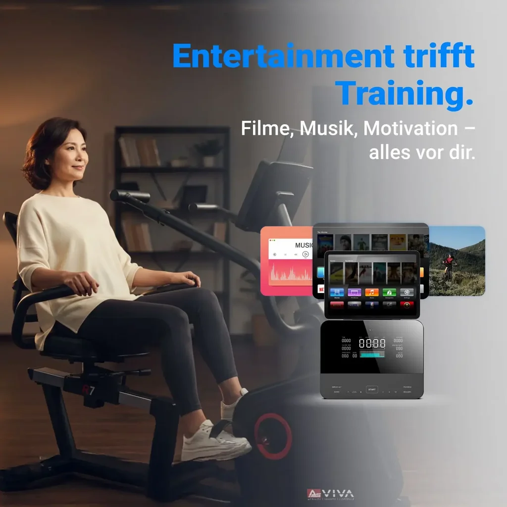 AsVIVA 2in1 Ergometro orizzontale con braccia mobili R7 – Vista 5