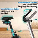 Sella e manubrio regolabili dell'ergometro AsVIVA H25 Studio Pro per una posizione di seduta ergonomica