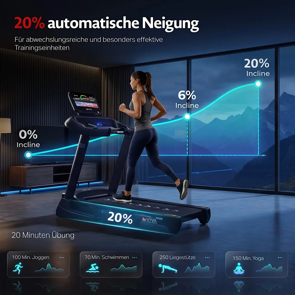 Tapis roulant AsVIVA T20 Cardio Pro Runner – Vista 3