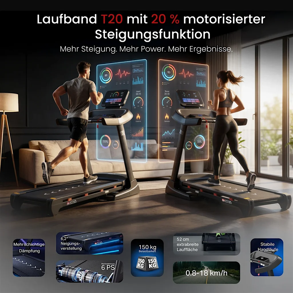 Tapis roulant AsVIVA T20 Cardio Pro Runner – Vista 7