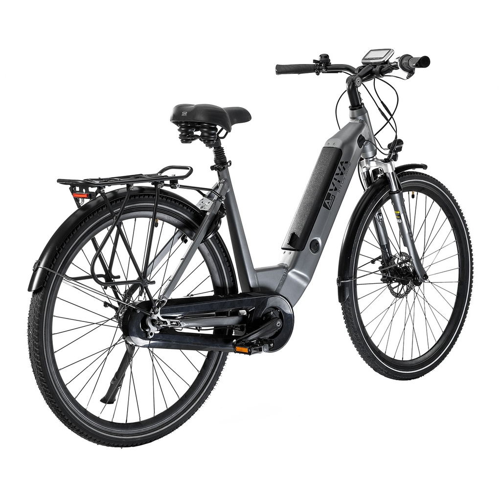 City E-Bike AsVIVA Stadtfalter B14 – Grigio/Bianco – Vista 19