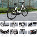 City E-Bike AsVIVA Stadtfalter B14 – Grigio/Bianco – Vista 2