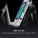 City E-Bike AsVIVA Stadtfalter B14 – Grigio/Bianco – Vista 4