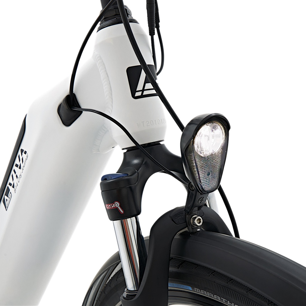 AsVIVA City E-Bike Stadtfalter B14 – Grigio/Bianco – Vista 14