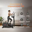 L'ellittica AsVIVA C28 Runner nella vista d'insieme come ergometro ellittico per l'allenamento a casa