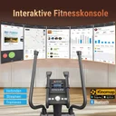 Console fitness dell'ellittica AsVIVA C28 Runner con visualizzazione chiara dei dati di allenamento e dei programmi