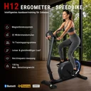 Ergometro cyclette LED AsVIVA H12 ad accesso facilitato