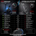 Ergometro cyclette LED AsVIVA H12 ad accesso facilitato – Vista 10