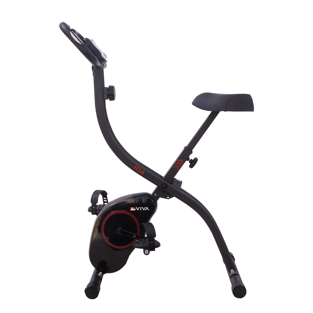 Cyclette ergometro AsVIVA X-Bike H14 in nero – Vista prodotto