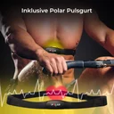 Vogatore AsVIVA RA10 Pro in studio con fascia cardio Polar inclusa per una misurazione precisa della frequenza cardiaca durante l'allenamento
