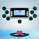 Il display LCD del vogatore AsVIVA RA10 Pro mostra i dati di allenamento come tempo, colpi di remo e calorie
