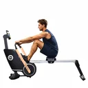 Vogatore 3D AsVIVA RA12 Rower in vista laterale completa con resistenza magnetica e sedile ergonomico
