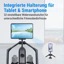 Supporto integrato per tablet e smartphone sul vogatore AsVIVA RA12 per l'allenamento con le app