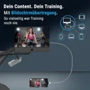 Il mirroring dello schermo dell'AsVIVA Speedbike S11S trasmette i contenuti dell'allenamento al grande schermo
