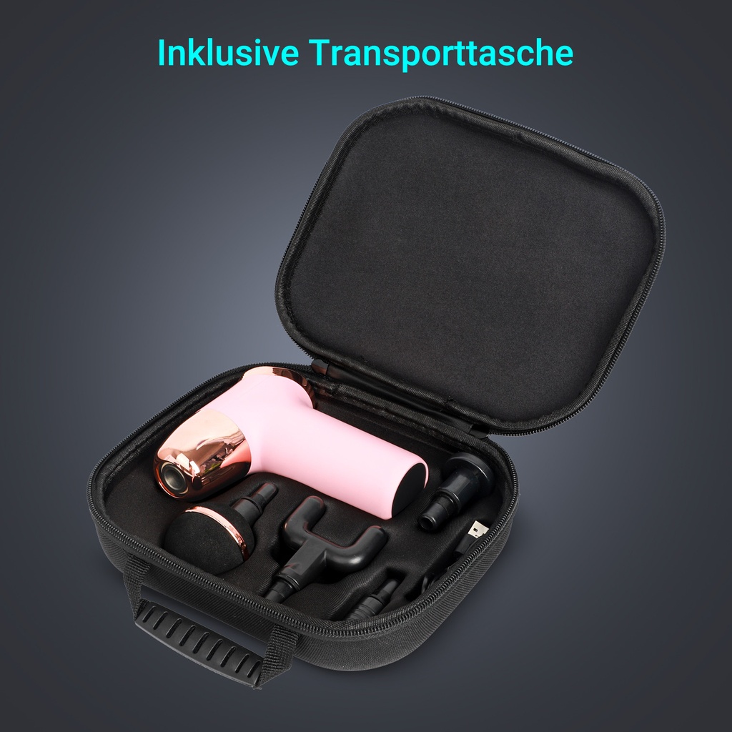 Pistola massaggiante MGN2 rosa – borsa da trasporto Pistola massaggiante MGN2 rosa – borsa da trasporto
