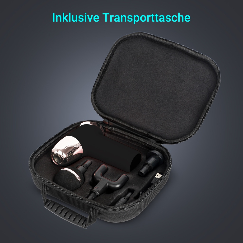 Pistola massaggiante MGN2 nera – borsa da trasporto Pistola massaggiante MGN2 nera – borsa da trasporto