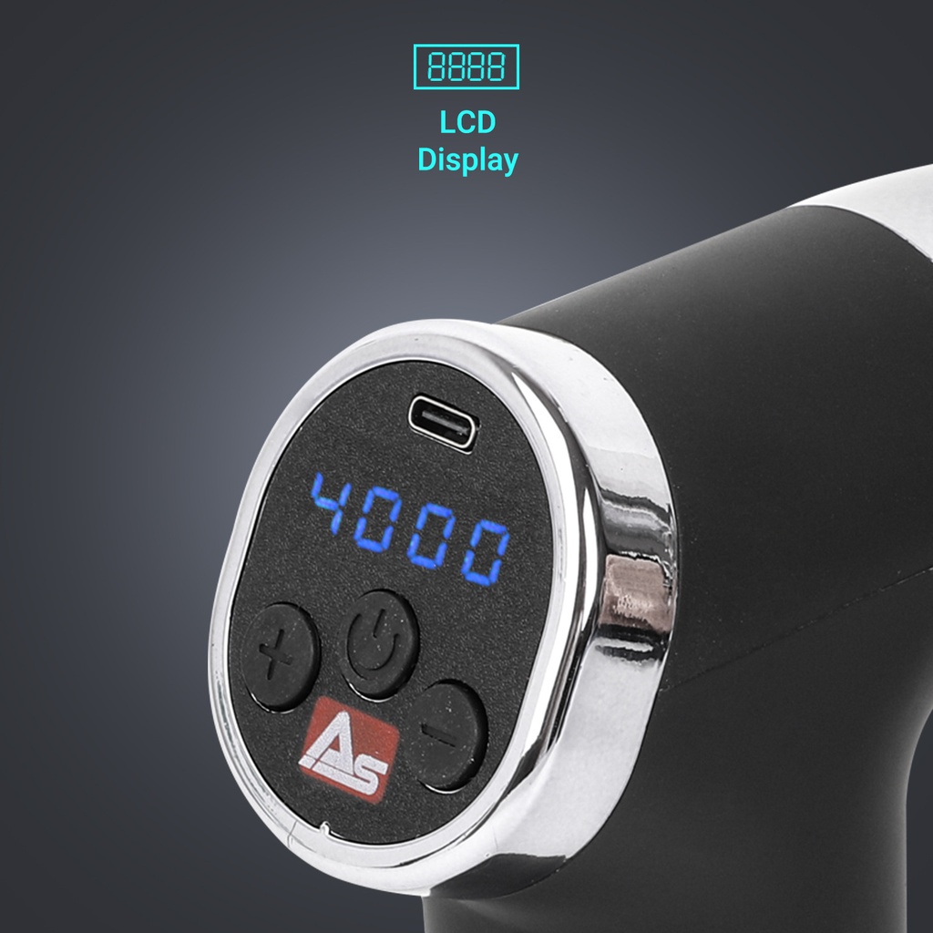 Pistola massaggiante MGN2 nera – display LCD