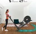 Design salvaspazio e compatto dell'ellittica AsVIVA C29 Step per piccoli spazi di allenamento