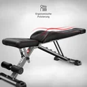 Imbottitura sagomata ergonomicamente della panca pesi AsVIVA WB2 per un allenamento comodo e sicuro