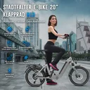 Panoramica dei vantaggi e delle caratteristiche della bici elettrica pieghevole AsVIVA Stadtfalter B13 in grigio