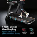 Sistema di ammortizzazione Cushion Flex del tapis roulant AsVIVA T18 Pro per una corsa delicata sulle articolazioni