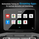 App di streaming come Netflix e YouTube sul display del tapis roulant AsVIVA Smart T18 Pro