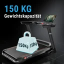 Elevata portata massima e telaio robusto del tapis roulant AsVIVA Smart T18 Pro per un peso utente elevato