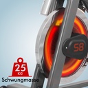 Massa volanica dello AsVIVA Speedbike Power Trainer S8 Pro per una pedalata fluida e silenziosa