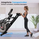 Rotelle di trasporto integrate dell'ellittica AsVIVA E50 Pro per uno spostamento facile nella stanza